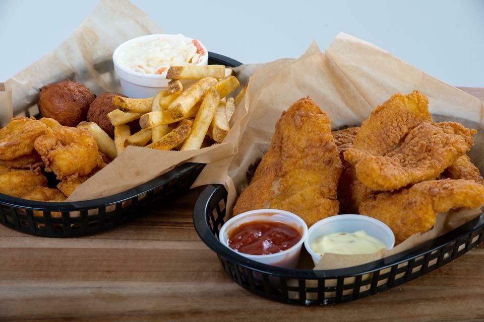 Order Shrimp and Catfish Big Easy Deluxe Combo food online from Seafood Kitchen store, Virginia Beach on bringmethat.com