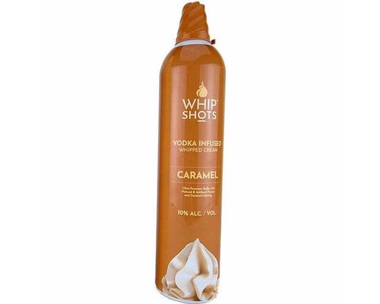 Order WhipShots Vodka Infused Caramel Whipped Cream 200ml Can food online from Windy City Liquor Market store, El Cajon on bringmethat.com