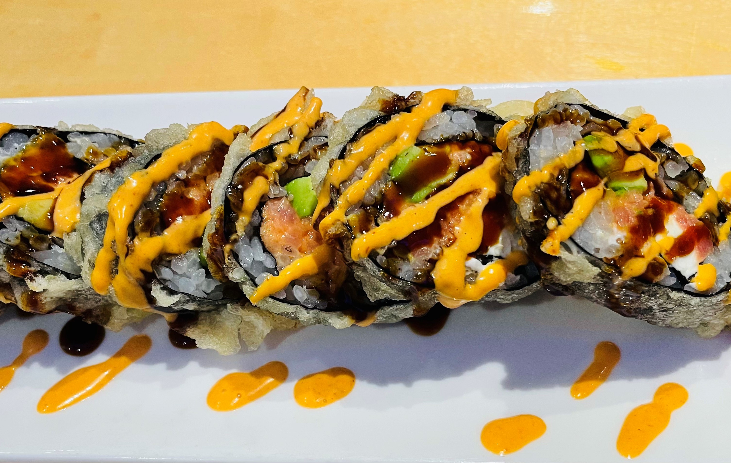 Order Dancing Roll (8pcs) food online from Rainbow Sushi store, Germantown on bringmethat.com