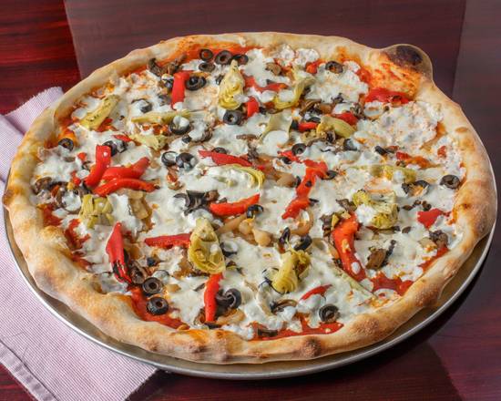 Order Red Veggie Pizza food online from Mama Gina's store, Bellmore on bringmethat.com