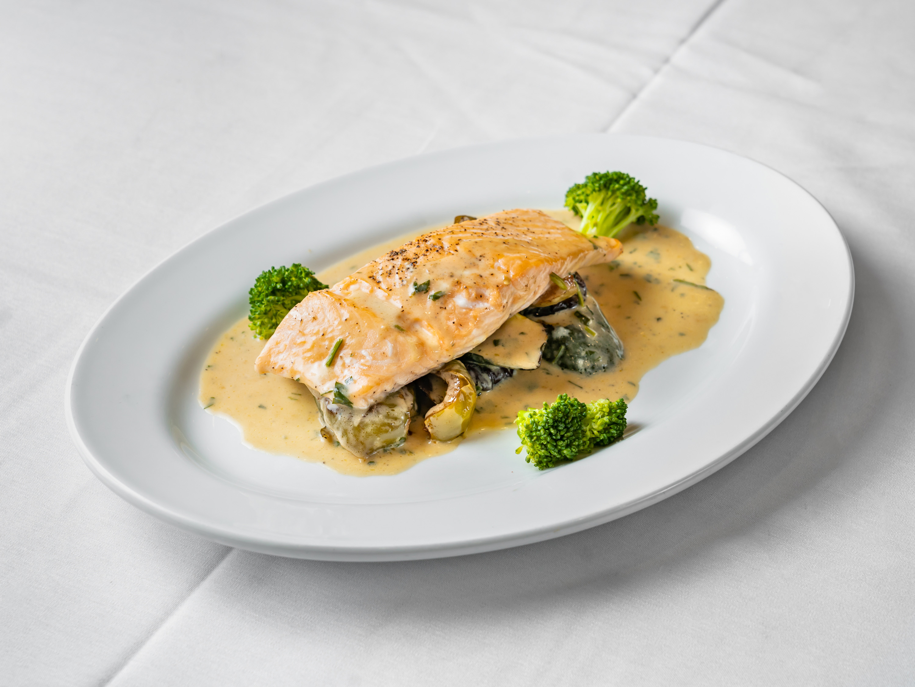 Order Roasted Salmon food online from Portofino Ristorante store, Forest Hills on bringmethat.com