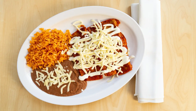 Order Enchiladas Dinner food online from Tacos El Gavilan store, Palos Heights on bringmethat.com
