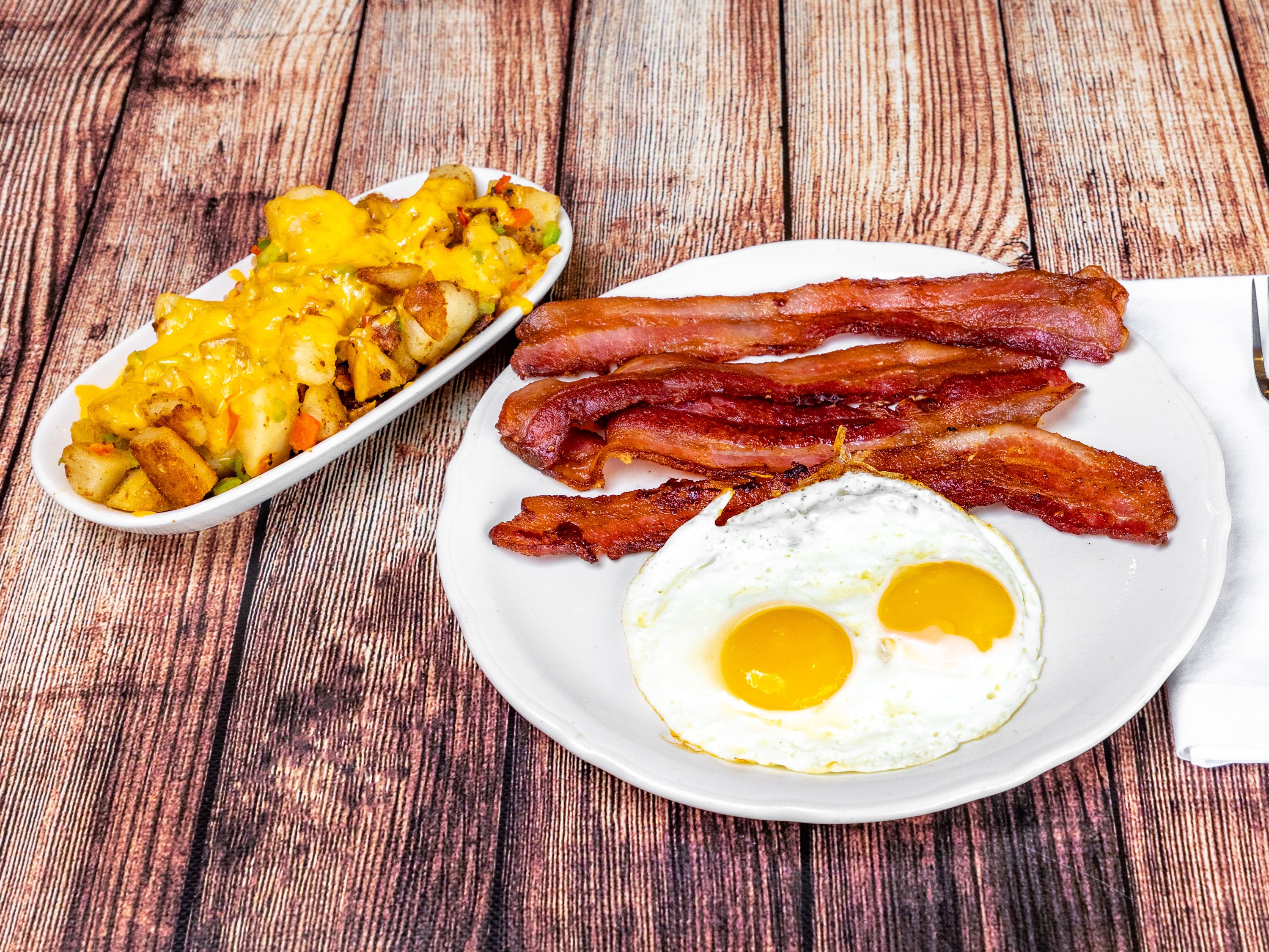 Order 3 Slices of Bacon and Eggs food online from The Original Pancake House store, Norco on bringmethat.com