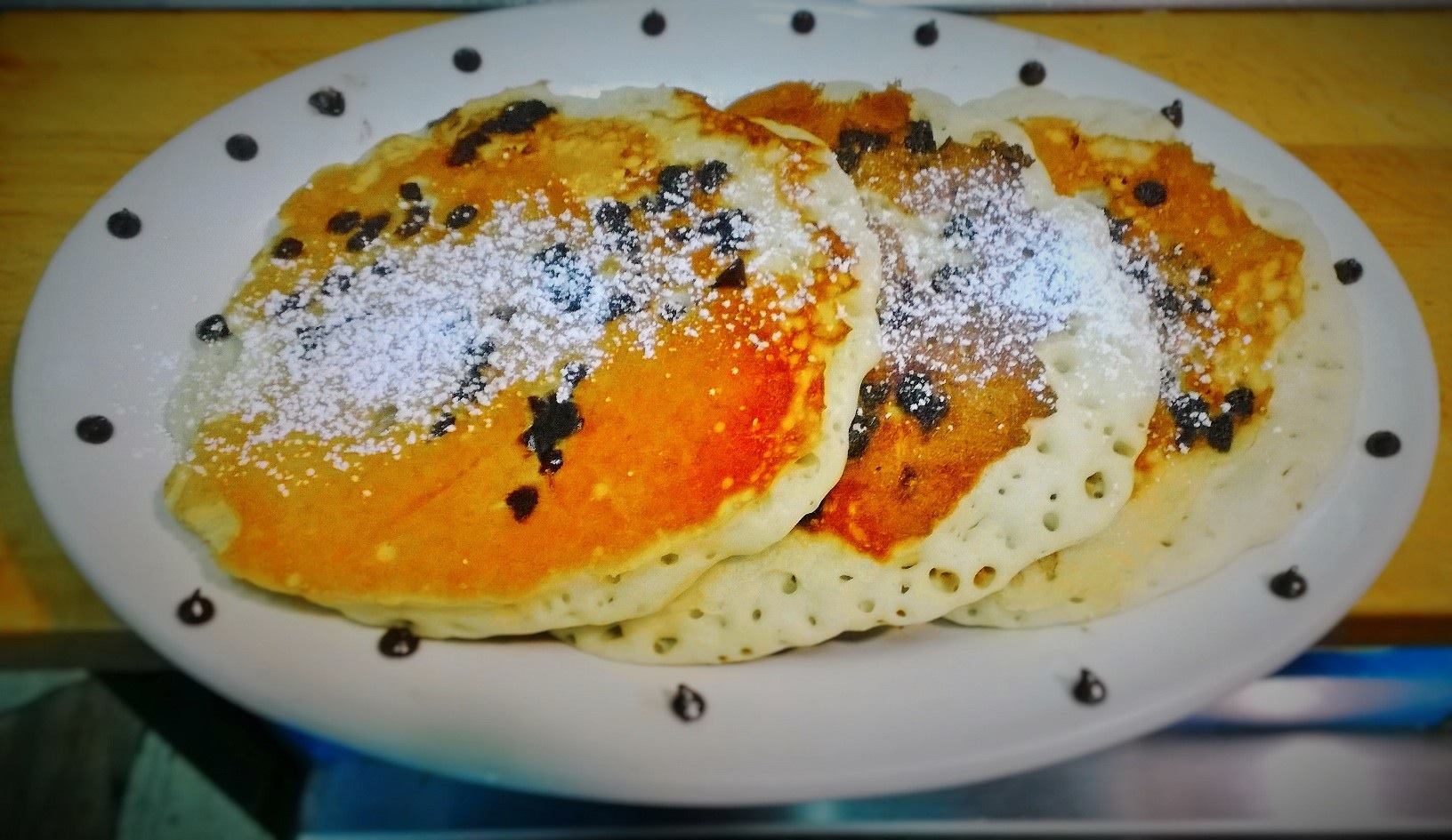 Order Chocolate Chip Pancakes food online from Sam Restaurant store, Quincy on bringmethat.com