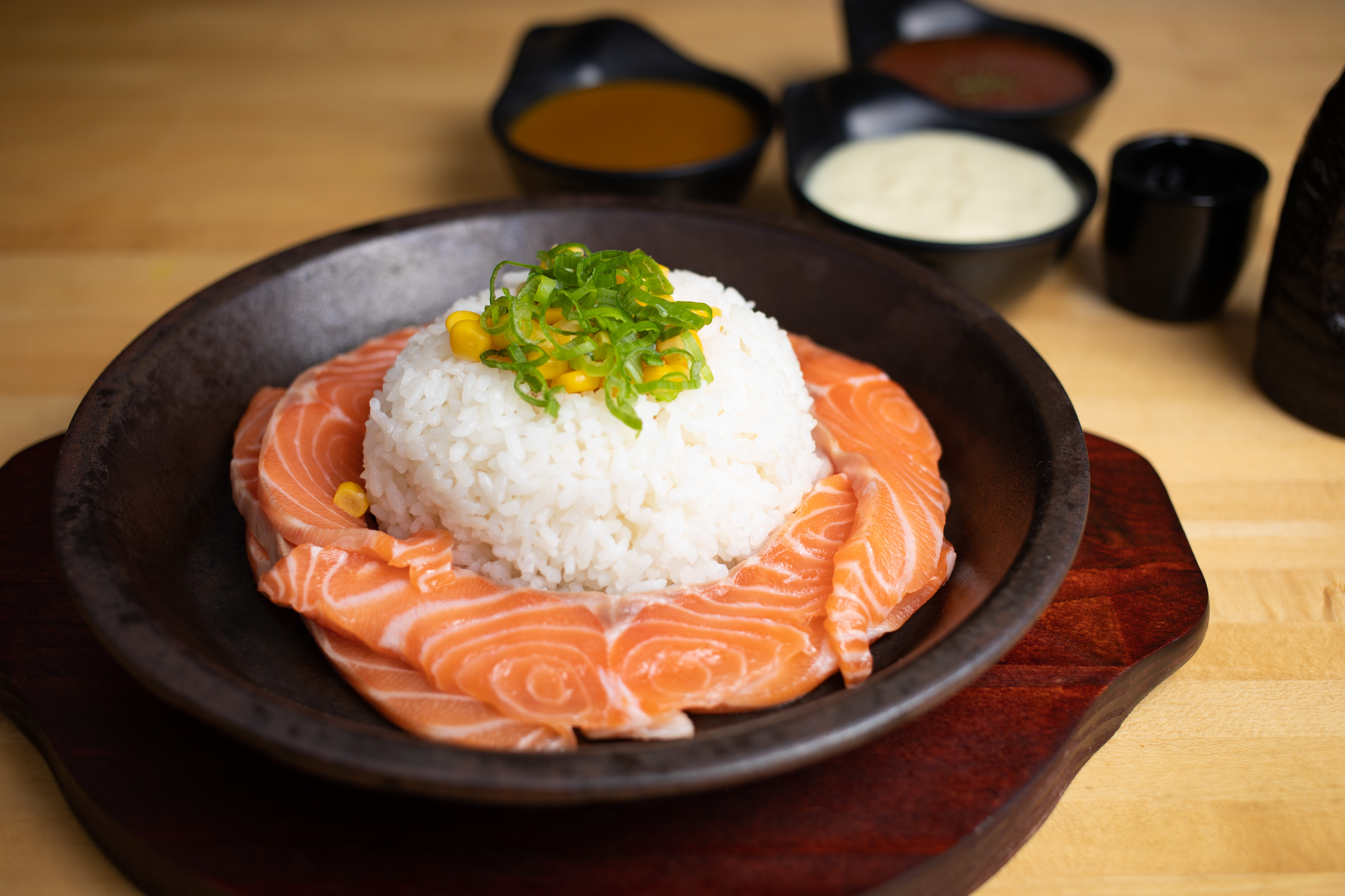 Order 5. Salmon Pepper Rice food online from Super Pan store, San Francisco on bringmethat.com
