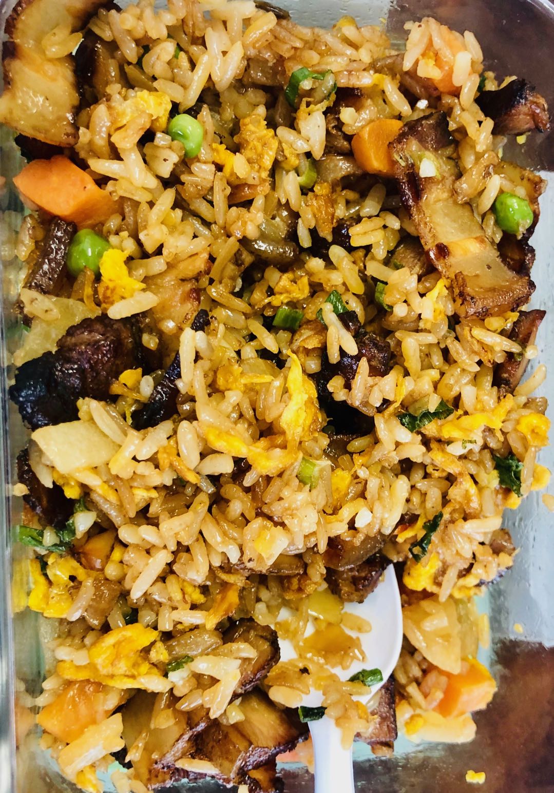 Order R6. Fried Rice with Chinese Bacon food online from Hui Restaurant & Bar store, New York on bringmethat.com