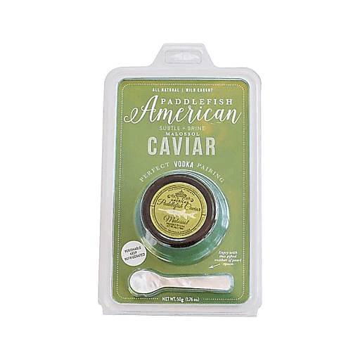 Order Pacific Plaza American Paddlefish Caviar with MP Spoon 50 Gram food online from Everyday Needs by Gopuff store, Danville on bringmethat.com