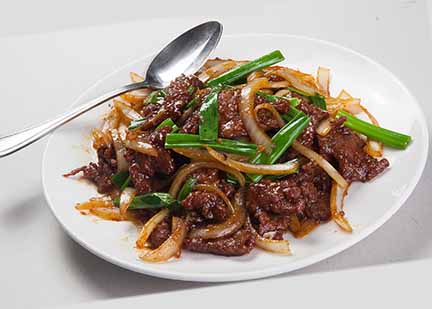 Order Beef with Scallion food online from Canaan Restaurant store, Artesia on bringmethat.com