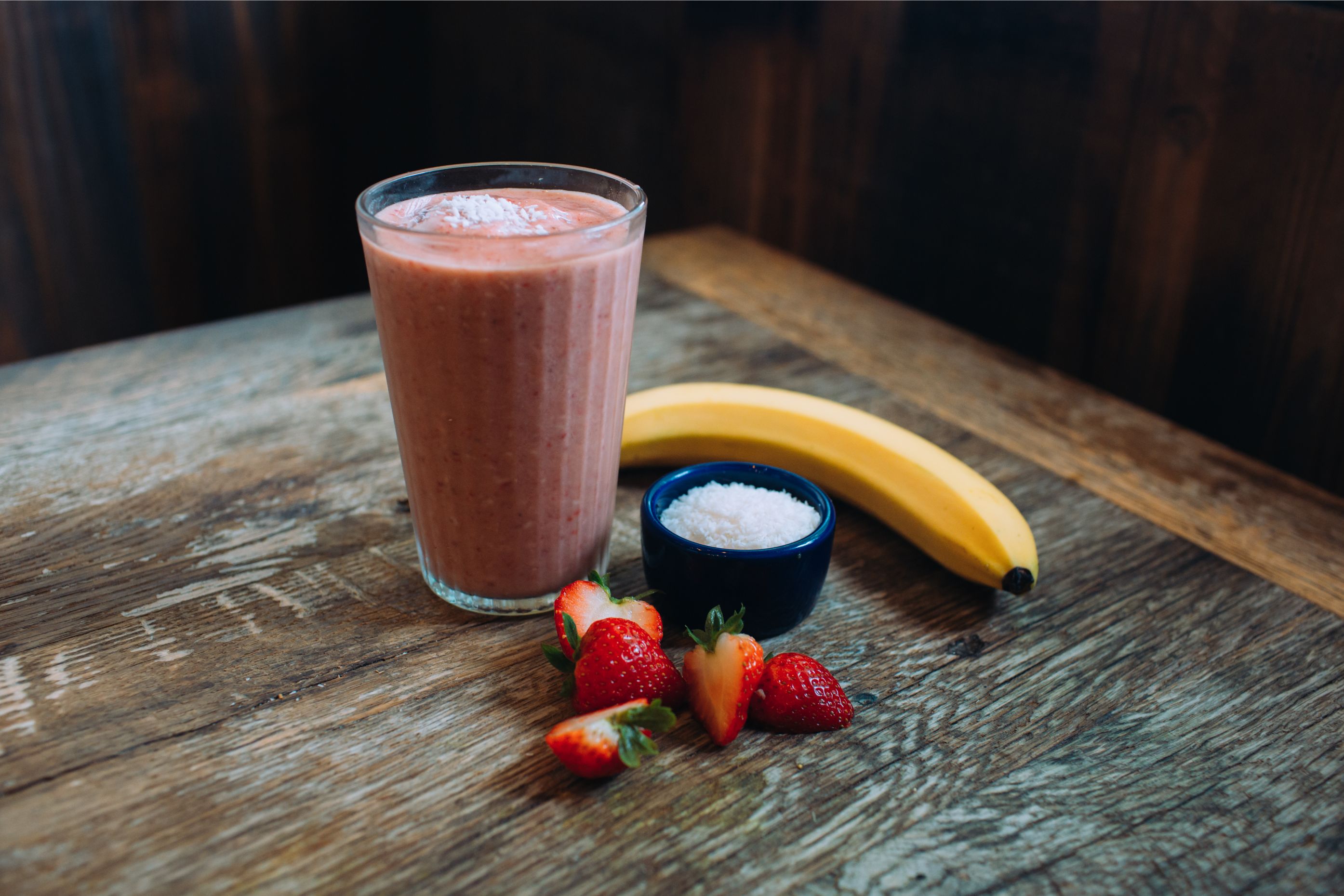 Order Strawberry Maca Smoothie food online from The Well store, Oakland on bringmethat.com