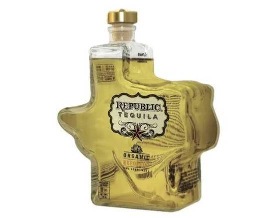 Order Republic Reposado, 750mL tequila (40.0% ABV) food online from Cold Spring Liquor store, Liberty Hill on bringmethat.com