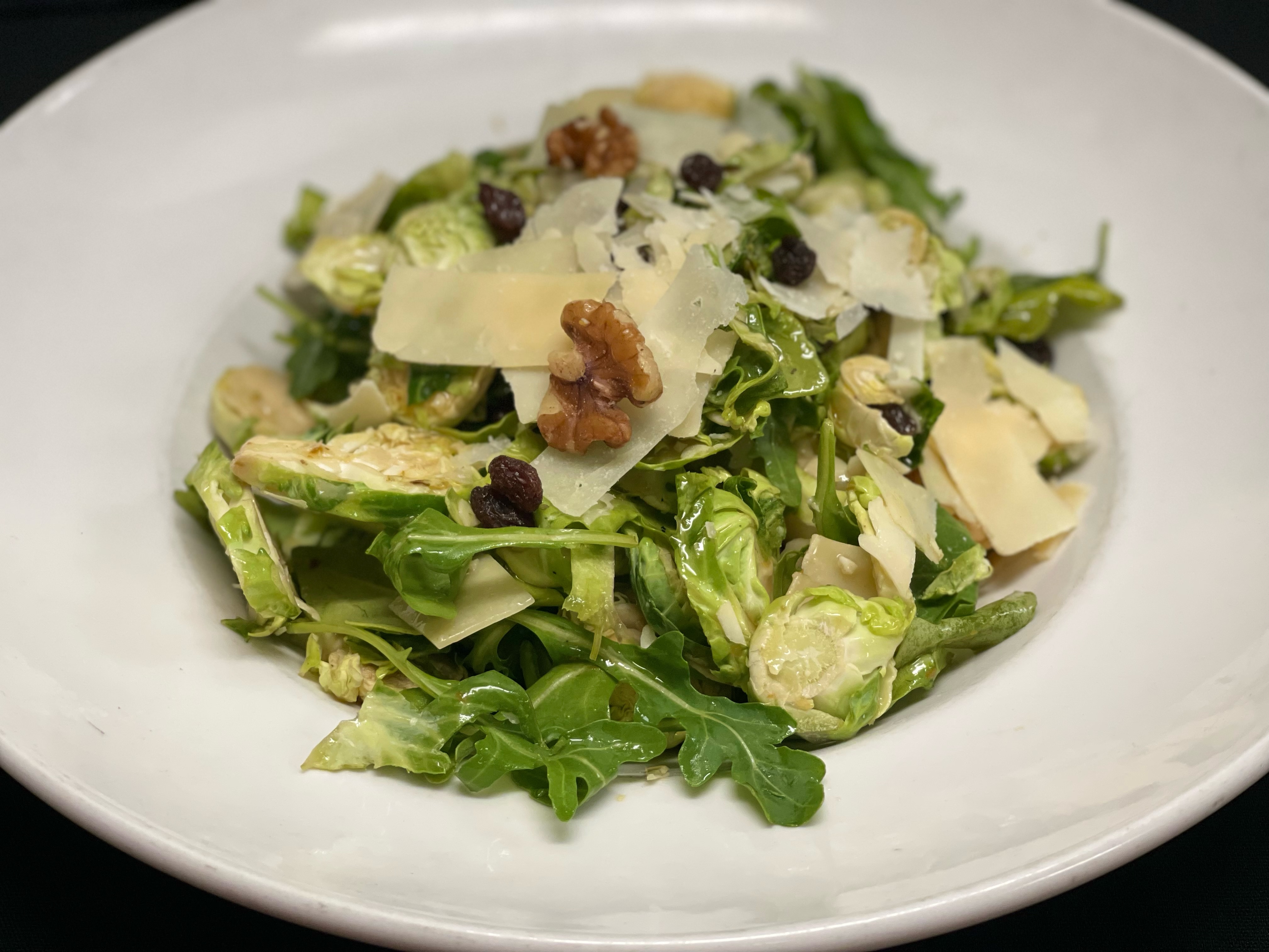 Order Vegetarian Shaved Brussels Sprouts Salad food online from Emmett Brewing Co. store, Palatine on bringmethat.com