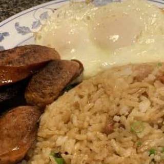 Order Portuguese Sausage and Eggs Plate food online from Bobby's Hawaiian Style Restaurant store, Lynnwood on bringmethat.com