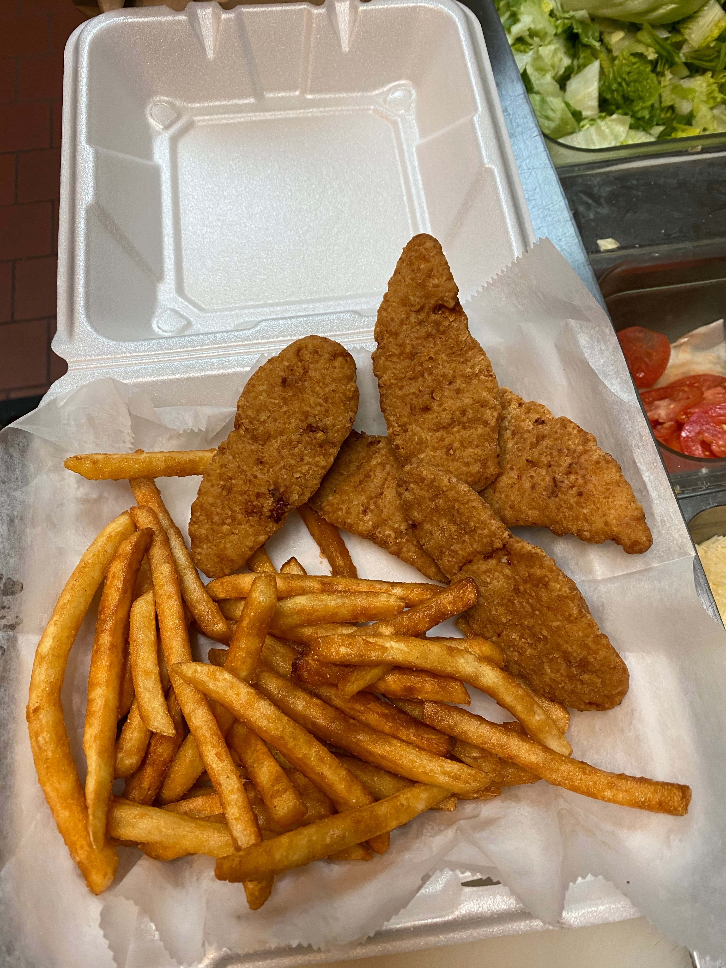 Order Kid's Three Chicken Fingers with Fries - Kids food online from Michelangelo's Pizza store, East Brunswick on bringmethat.com