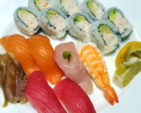 Order 7 pcs Sushi & 1 Regular Roll Combo food online from Sushi Kura store, Los Angeles on bringmethat.com