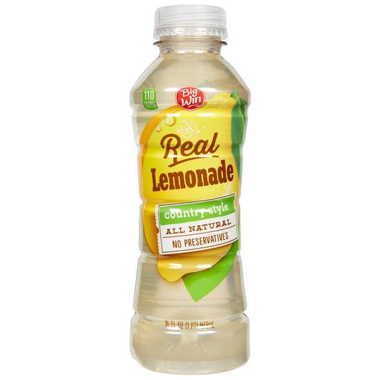 Order Big Win Real Lemonade Country Style (16 oz) food online from Rite Aid store, Brook Park on bringmethat.com
