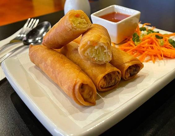 Order Fried Spring Rolls (4pcs) food online from Bistro 38 store, Oklahoma City on bringmethat.com