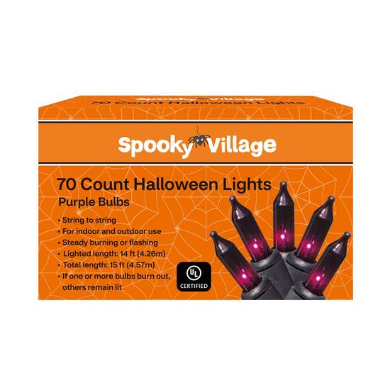 Order Spooky Village Halloween Lights, Purple, 70 ct, 15ft food online from CVS store, Ulster County on bringmethat.com