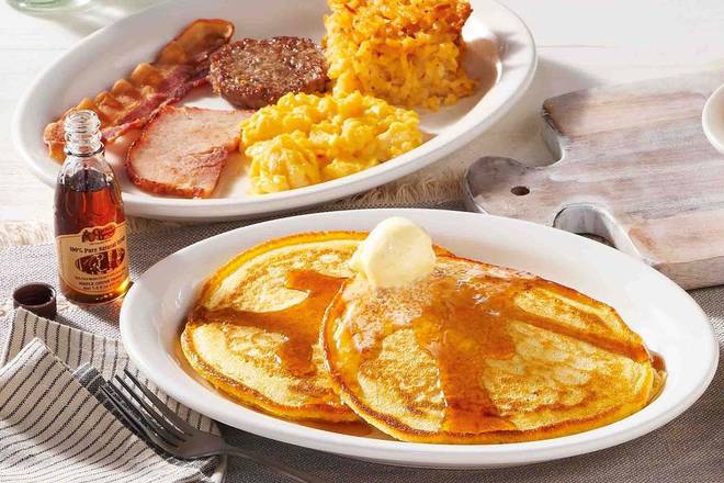 Order Grandma's Sampler Pancake Breakfast food online from Cracker Barrel store, Pell City on bringmethat.com