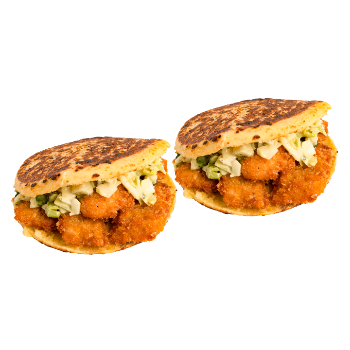 Order ~ Combo 2 Crispy Chicken Signature Arepas food online from Guasaca store, Raleigh on bringmethat.com