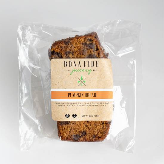 Order Pumpkin Bread food online from Bona Fide Juicery store, Appleton on bringmethat.com