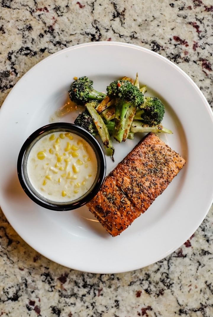 Order GRILLED SALMON  food online from Tlc On The Lake store, Garland on bringmethat.com
