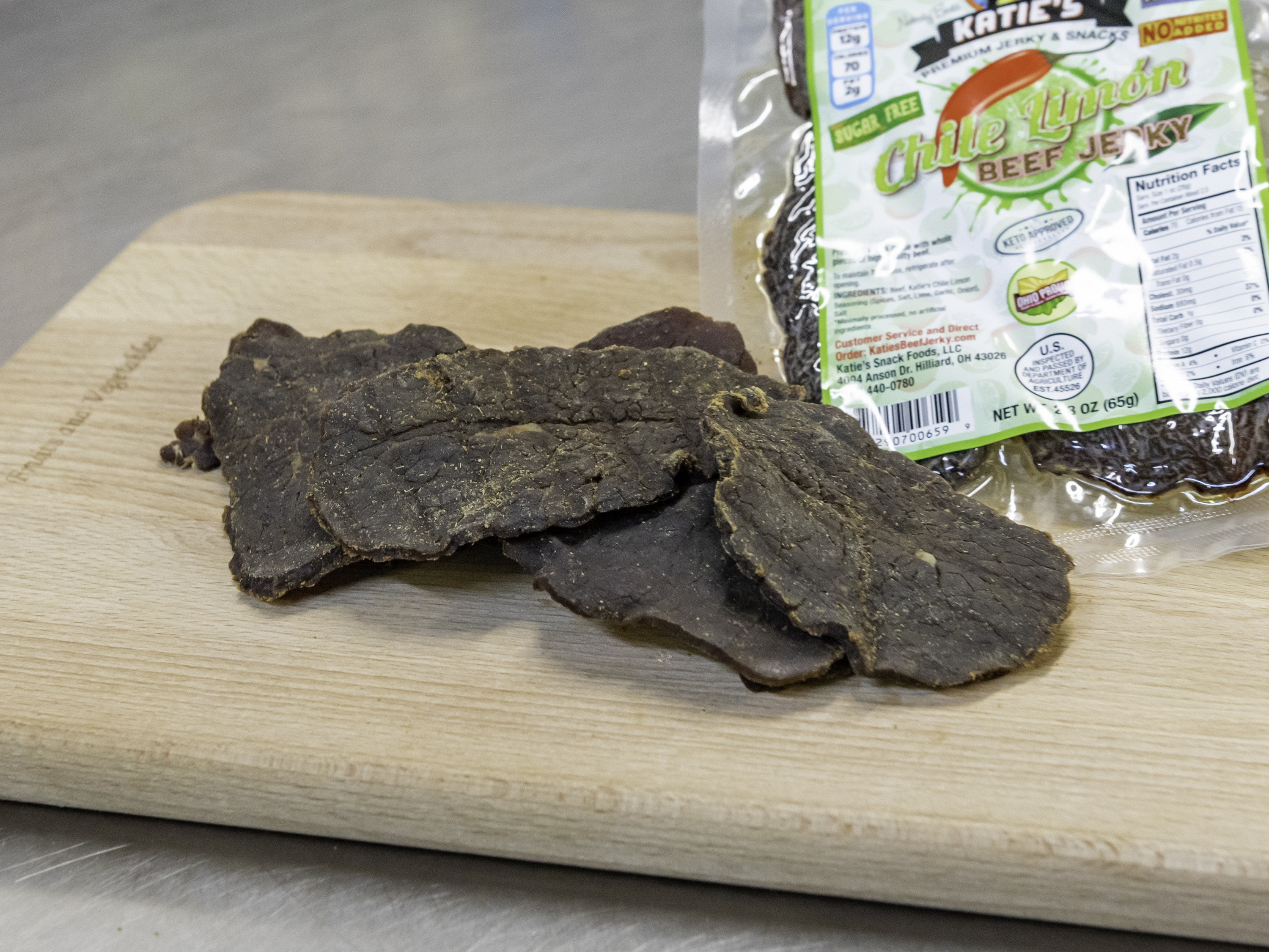 Order Chile Limon Beef Jerky food online from Katie Snack Foods store, Hilliard on bringmethat.com