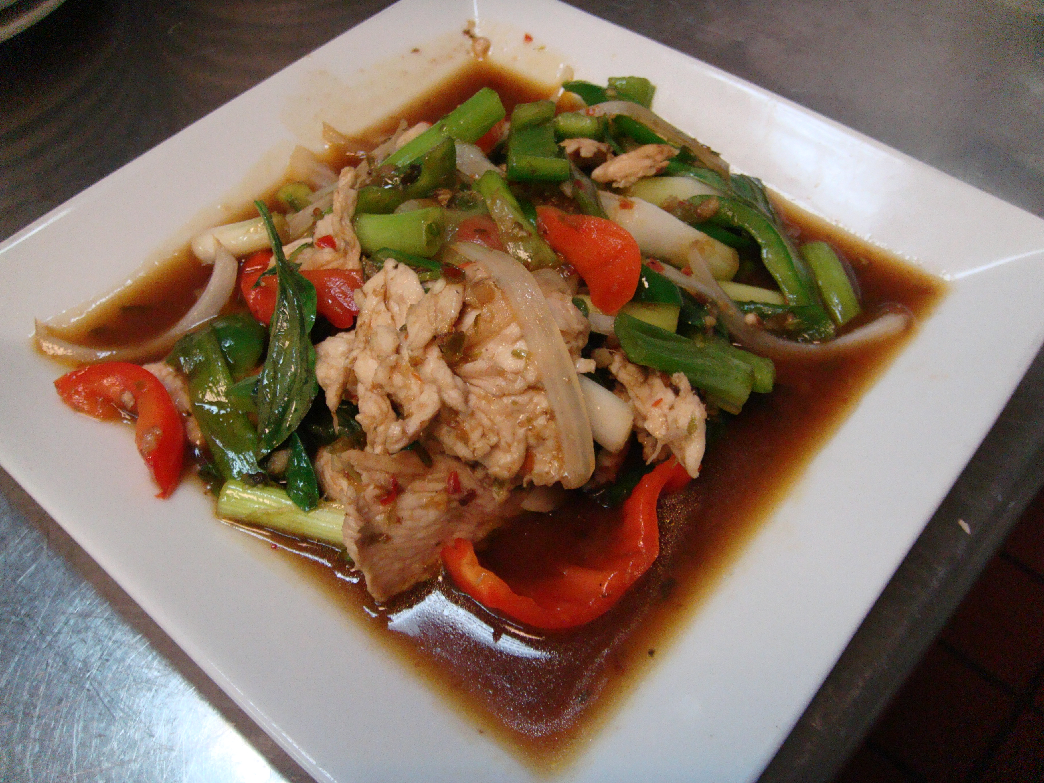Order 27. Pad Pick Kapow  food online from My Thai Place Restaurant store, Brambleton on bringmethat.com