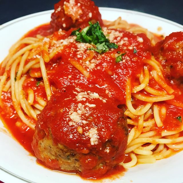 Order Spaghetti with Meatballs food online from Panzano Pizzeria store, Montclair on bringmethat.com