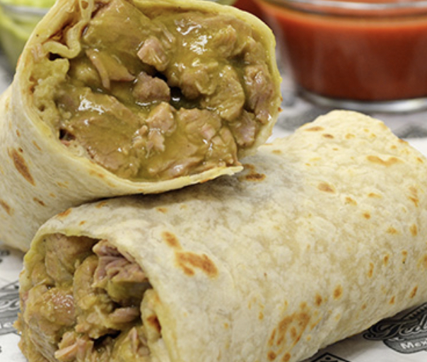 Order Chile Verde Burrito food online from Federico Mexican Food store, Albuquerque on bringmethat.com