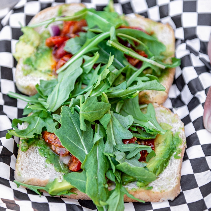 Order Loaded Avocado Toast food online from R & R Breakfast Spot store, Chino on bringmethat.com