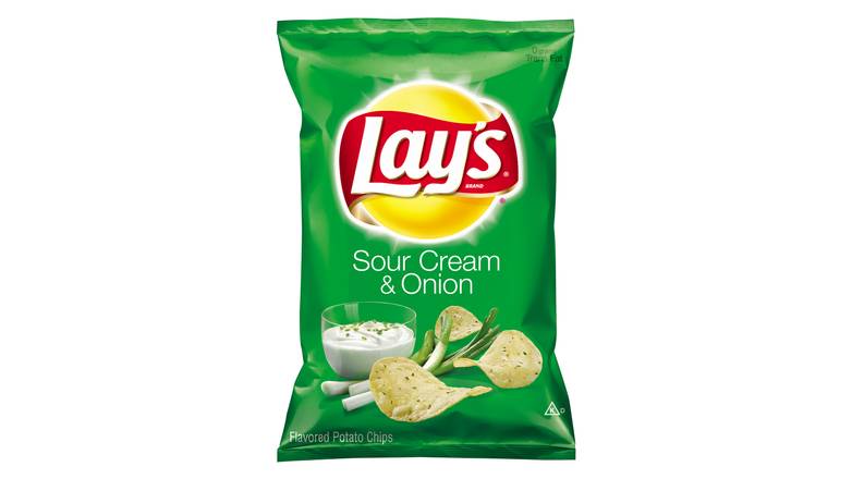 Order Lay'S Potato Chips Sour Cream & Onion food online from Trumbull Mobil store, Trumbull on bringmethat.com