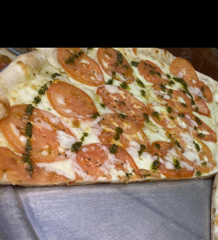 Order Tomato and Basil Pizza food online from Dino Italian Restaurant store, Wilkes-Barre on bringmethat.com