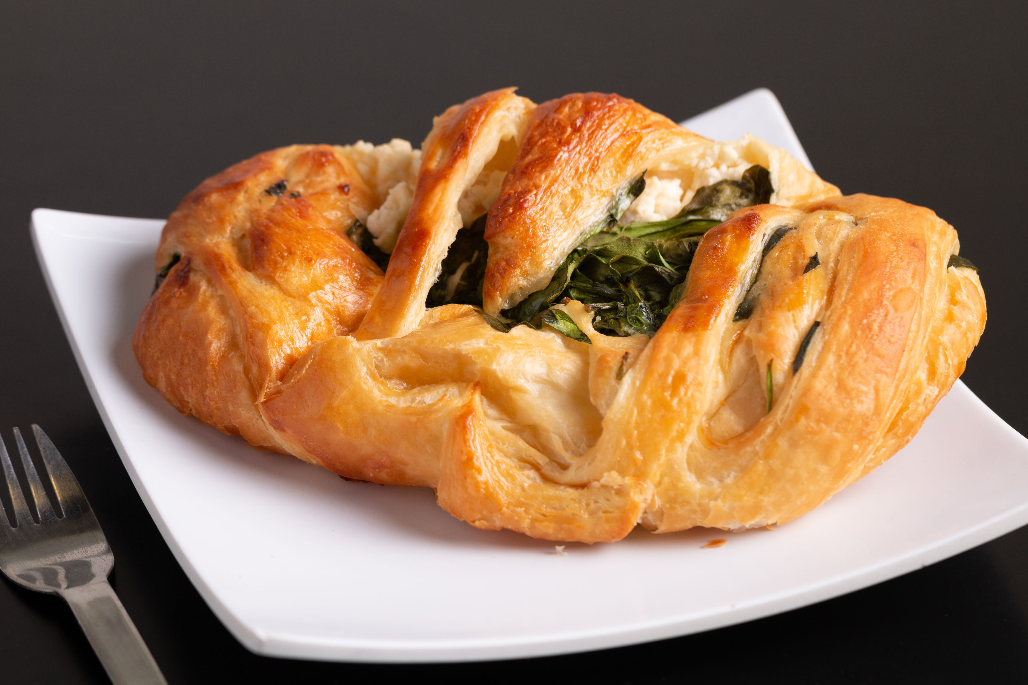 Order Spinach Feta Croissant food online from Java Bakery Cafe Lake Forest store, Lake Forest on bringmethat.com