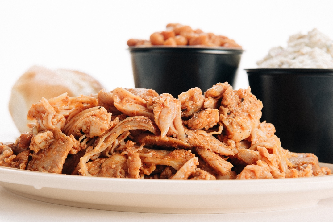 Order Pulled Chicken Plate food online from Whole Catering West Little Rock and Hog Cafe store, Little Rock on bringmethat.com
