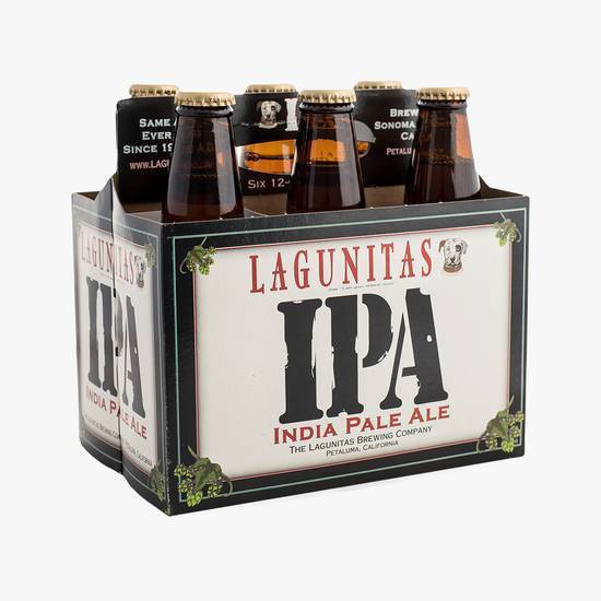 Order Lagunitas IPA, 6pk bottle beer (6.2% ABV) food online from Quick N' Easy Liquor & Wine store, Seattle on bringmethat.com