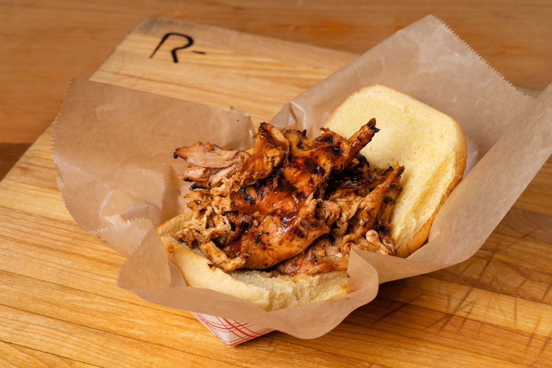 Order Pulled Chicken Sandwich food online from Rocklands Barbeque & Grilling Company store, Arlington on bringmethat.com