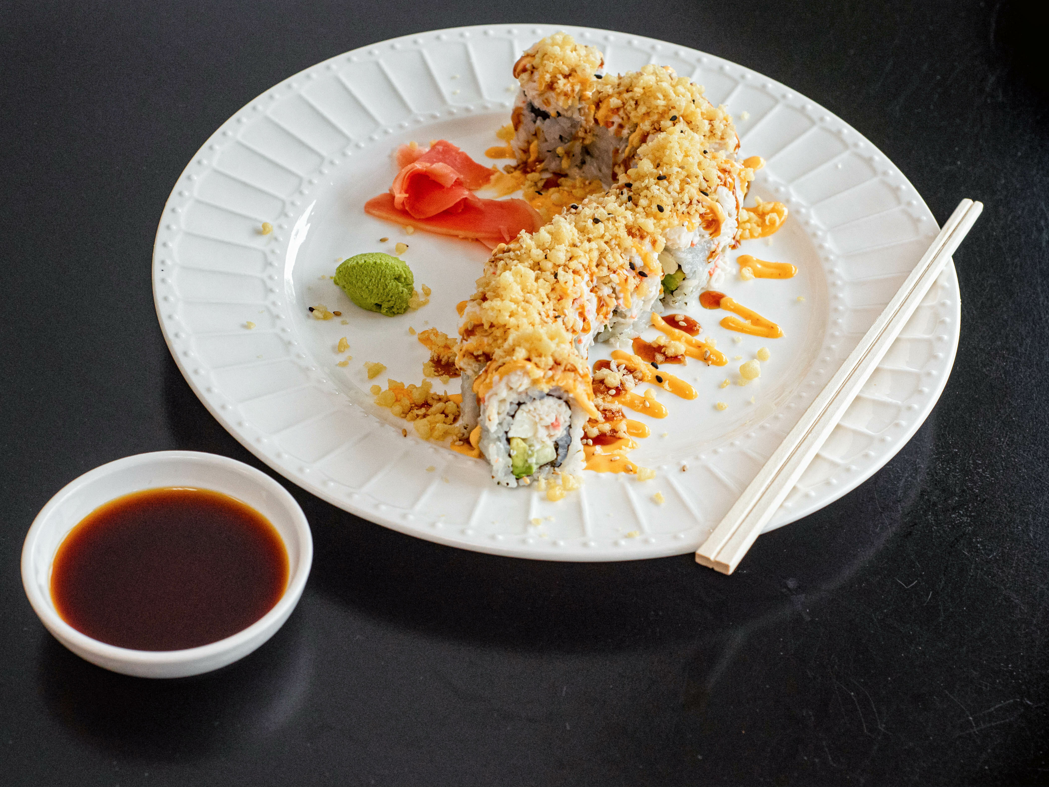 Order White Dragon Roll food online from Maje Sushi store, West Lafayette on bringmethat.com