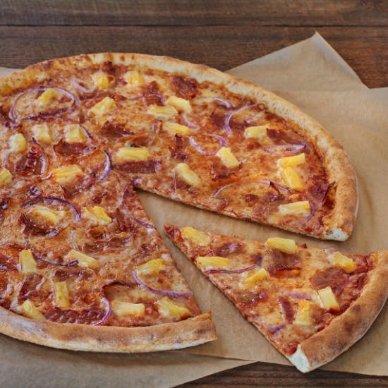 Order Hawaiian Bacon Pie - 18'' (8 Slices) food online from Flippin Pizza store, Falls Church on bringmethat.com