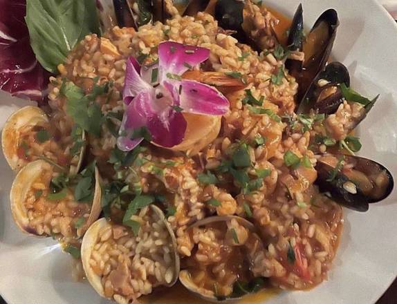 Order Angelo's Seafood Risotto food online from Randazzos Restaurant store, Key Biscayne on bringmethat.com