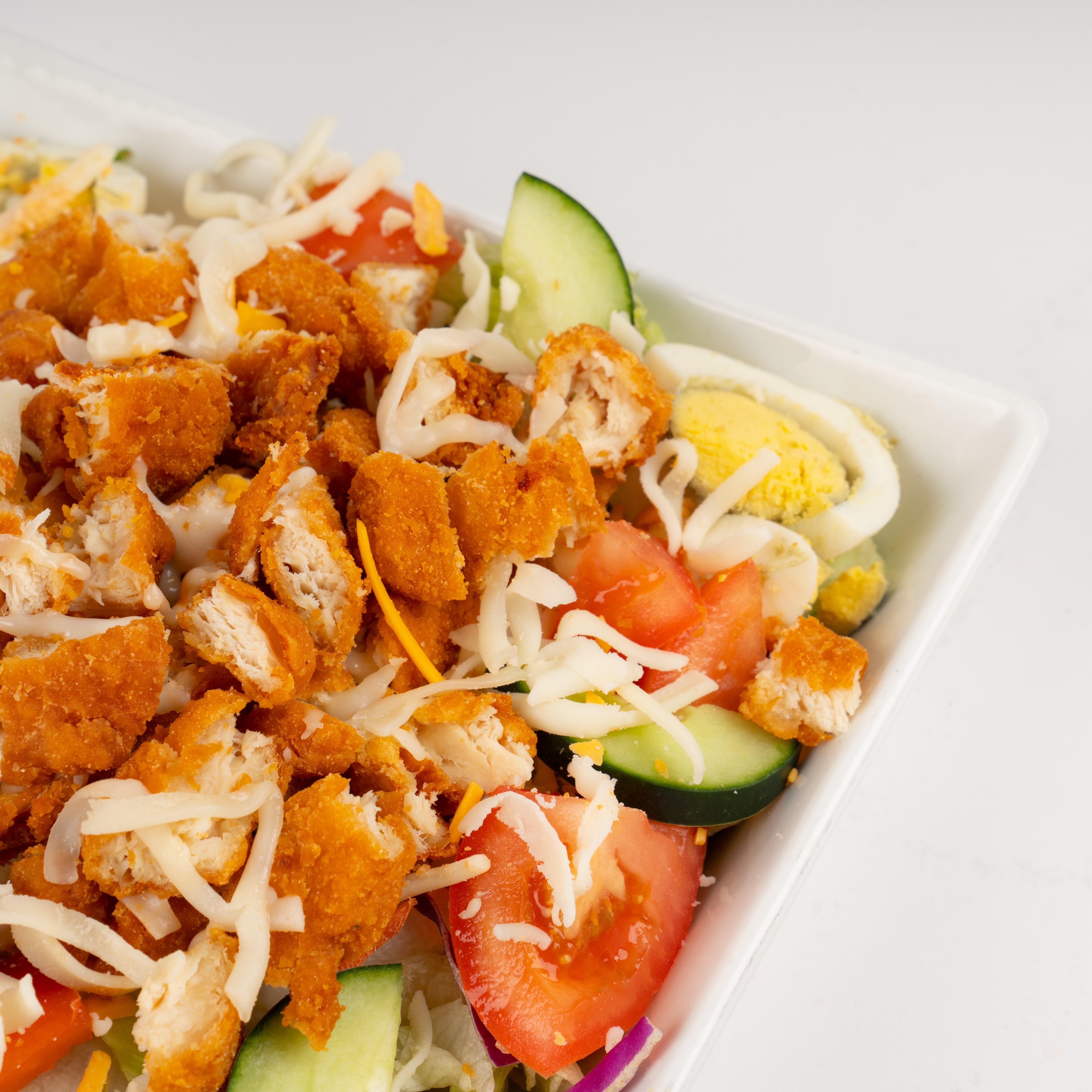 Order Fried Chicken Salad food online from Exline Pizza Austin Peay store, Memphis on bringmethat.com