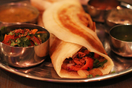 Order Chicken Tikka Dosa food online from Cosmo Indian Cafe store, Lawrence on bringmethat.com