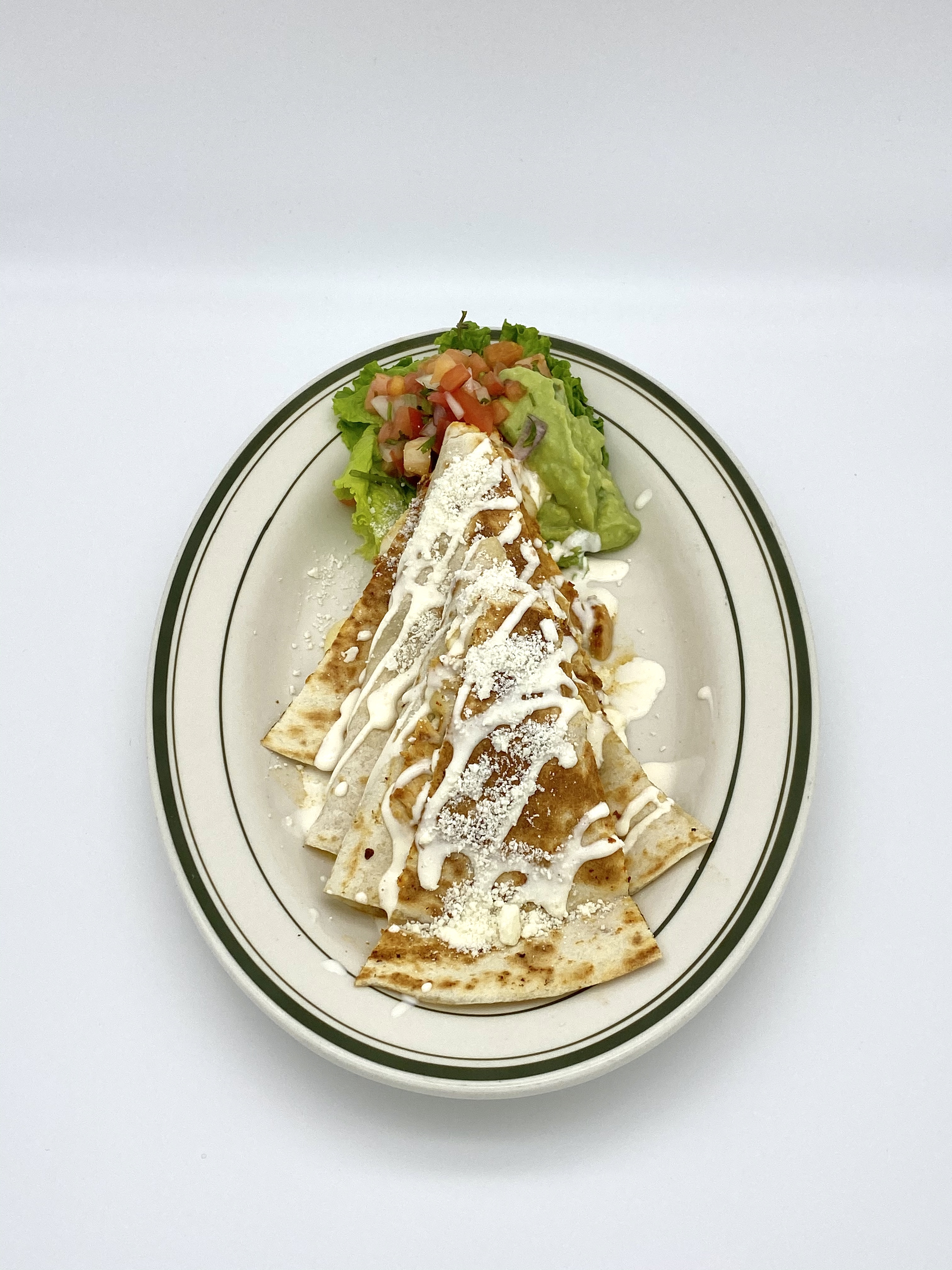 Order 43. Regular Quesadilla food online from Tacos Y Jugos Genesis store, Elmhurst on bringmethat.com