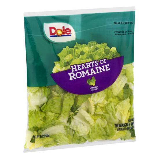 Order Dole · Hearts of Romaine Lettuce Blend (9 oz) food online from Shaw's store, Newburyport on bringmethat.com