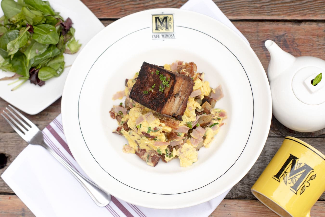Order Pork Belly Brunch food online from Cafe Mimosa store, San Clemente on bringmethat.com
