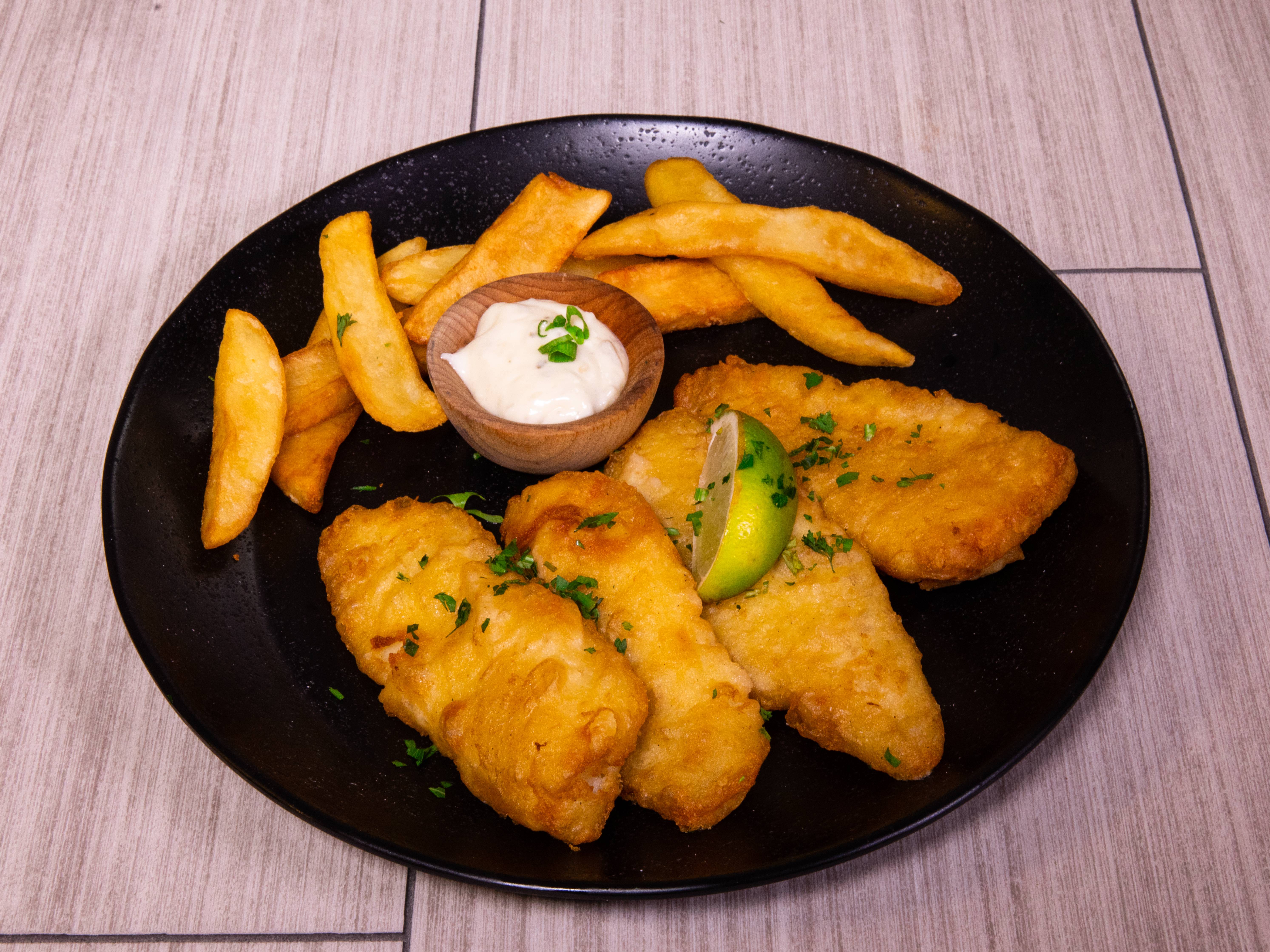 Order Fish and Chips food online from Petit Cafe store, Houston on bringmethat.com