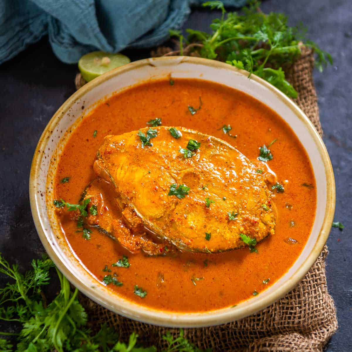 Order Fish Curry food online from Chaska Fine Indian Cuisine store, Jersey City on bringmethat.com