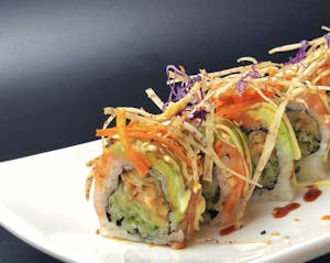Order chorishi’s Fire  Roll food online from Asuka Sushi Japanese Cuisine store, Mt Laurel Township on bringmethat.com