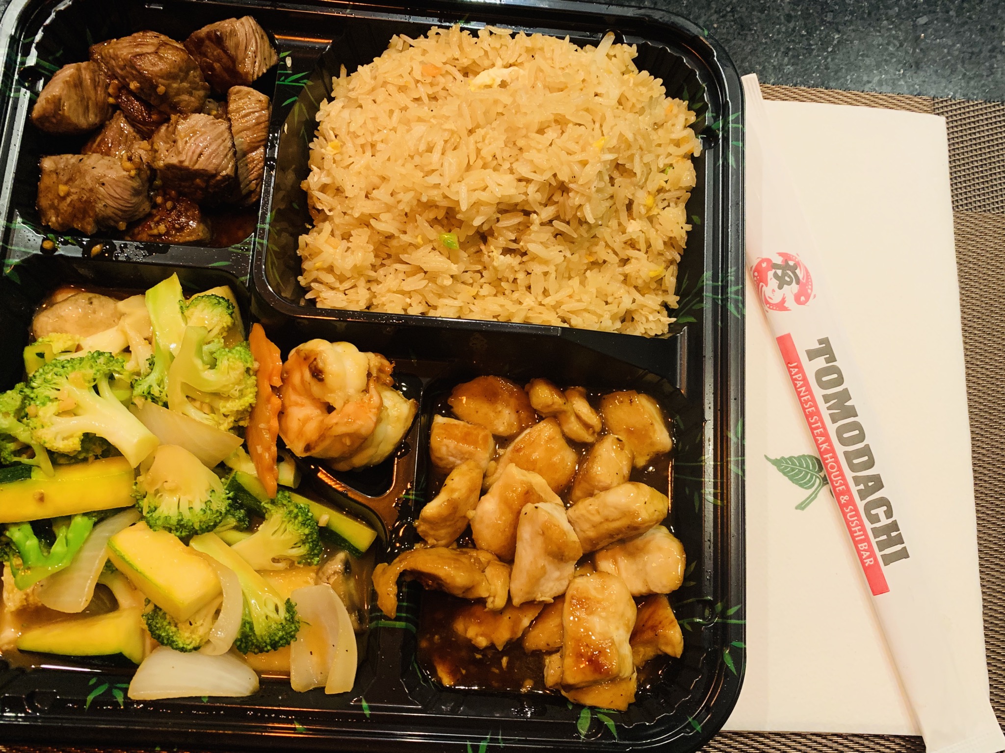 Order Chicken and Filet Mignon Dinner food online from Tomodachi Japanese Steakhouse & Sushi Bar store, Royersford on bringmethat.com