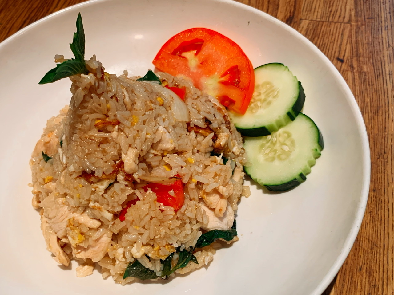 Order Spicy Basil Fried Rice food online from Thai Diva Cuisine store, Woodside on bringmethat.com
