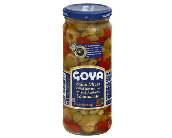 Order Goya Salad Olives (9.5 oz) food online from Ctown Supermarkets store, Uniondale on bringmethat.com